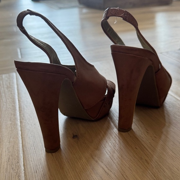 Guess Brown Crisscross Slingback Heels | Women’s Size 6.5 - Picture 3 of 6